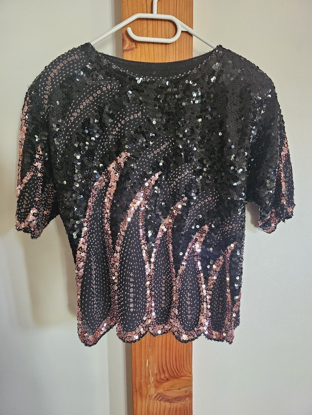 Gorgeous Vintage 1980s/1990s Sequin & Beaded Statement Top